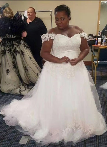 Plus Size Wedding Dresses Bridal Gown off Shoulder