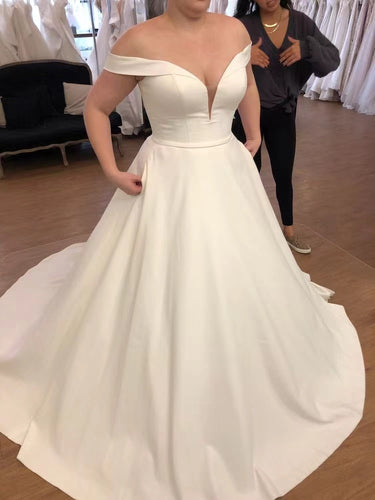 Plus Size Wedding Dresses Bridal Gown Off Shoulder
