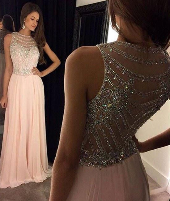 Elegant Long Prom Dresses with Beaded for women