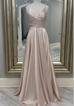 Cargar imagen en el visor de la galería, Prom Dresses Champagne Floor Length