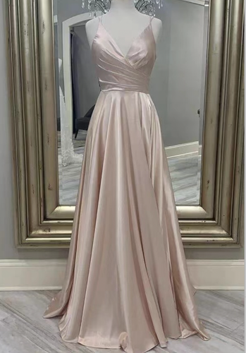 Prom Dresses Champagne Floor Length