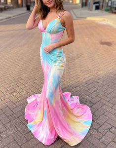 Prom Dresses Mermaid Evening Gown Criss Cross