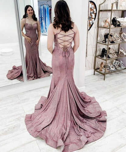 Spaghetti Straps Prom Dresses Evening Gown