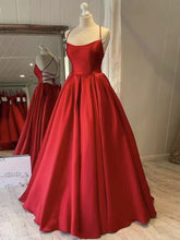 Load image into Gallery viewer, Red Prom Dresses Criss Cross Floor Length