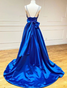 Royal Blue Prom Dresses Spaghetti Straps