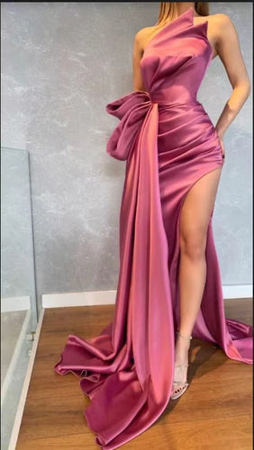 Scalloped Collar Prom Dresses Slit