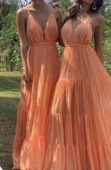 Spagehtti Straps Prom Dresses Bridesmaid Dresses