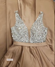 Load image into Gallery viewer, V Neck Prom Dresses with Sequins Beaded
