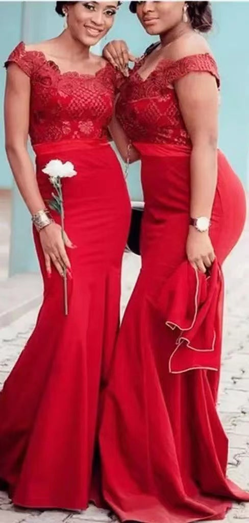 Bridesmaid Dresses Mermaid with Appliques Lace