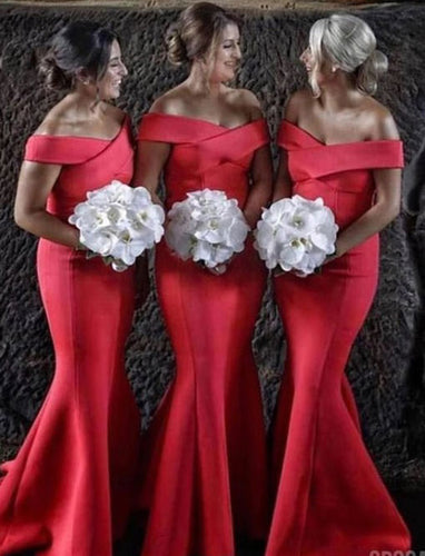 Off the Shoulder Mermaid Bridesmaid Dresses for Wedding