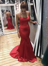 Load image into Gallery viewer, Red Prom Dresses Double Straps under 100