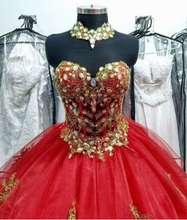 Laden Sie das Bild in den Galerie-Viewer, Red Prom Dresses Pageant Gown Birthday Dresses