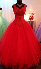 Charger l&#39;image dans la galerie, Red Prom Dresses Pageant Gown Birthday Dresses BG1