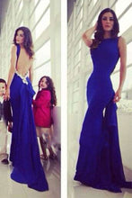 Charger l&#39;image dans la galerie, Royal Blue Prom Dresses Backless with Rhinestones