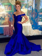 Charger l&#39;image dans la galerie, Royal Blue Prom Dresses Mermaid Off Shoulder