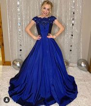 Load image into Gallery viewer, Royal Blue Prom Dresses Evening Gown with Lace