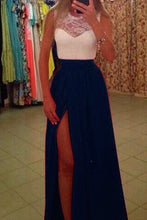 Cargar imagen en el visor de la galería, Royal Blue Prom Dresses with Lace