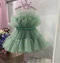 Load image into Gallery viewer, Sage Flower Girl Dresses with Sash