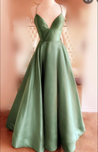 Load image into Gallery viewer, Sage Green Prom Dresses under 100