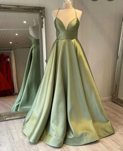 Sage Prom Dresses Spaghetti Straps under 100