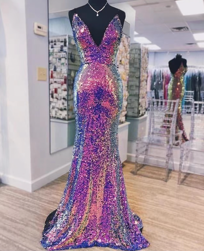 Spaghetti Straps Mermaid Prom Dresses