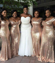 Load image into Gallery viewer, Plus Size Bridesmaid Dresses Sequins