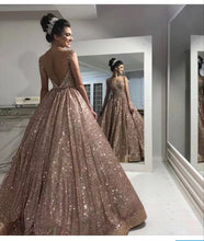 Load image into Gallery viewer, Sparkly Prom Dresses Backless