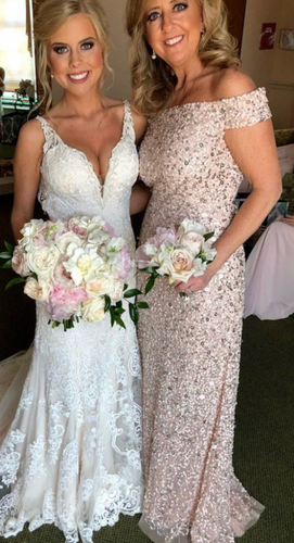 Sparkly Mother of the Bride Dresses Long Sequins