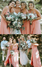 Load image into Gallery viewer, Spaghetti Straps Split Side Bridesmaid Dresses Under 100