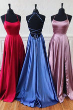 Laden Sie das Bild in den Galerie-Viewer, Halter Split Side Long Prom Dresses Evening Gowns Under 100