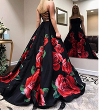 Laden Sie das Bild in den Galerie-Viewer, Two Piece Prom Dresses Floral Evening Gown Print