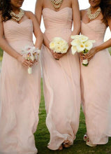 Laden Sie das Bild in den Galerie-Viewer, Sweetheart Chiffon Long Bridesmaid Dresses under 100