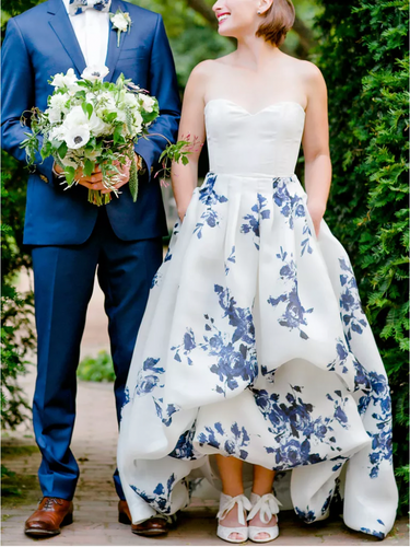 Sweetheart Wedding Dresses Bridal Gown with Floral