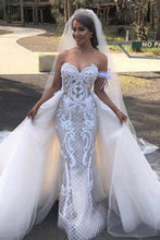 Charger l&#39;image dans la galerie, Mermaid Wedding Dresses Bridal Gown with Appliques Lace