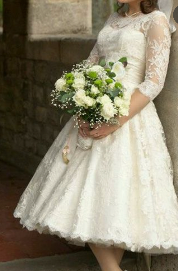 Vintage Wedding Dresses Bridal Gown with Sleeves