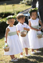 Load image into Gallery viewer, Short Flower Girl Dresses with Sash