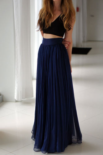 Two Piece Prom Dresses Slit Dress