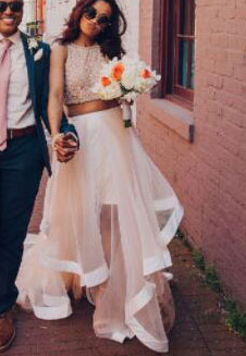 Two Piece Prom Dresses HJ5