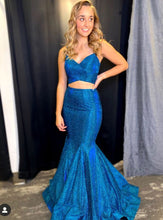 Load image into Gallery viewer, Two Piece Prom Dresses Mermaid Spaghetti Straps