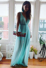 Load image into Gallery viewer, V Neck Long Prom Dresses Under 100