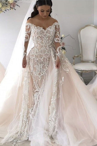 Wedding Dresses Bridal Gown with Appliques Off the Shoulder