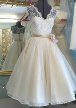 画像をギャラリービューアに読み込む, Vintage Wedding Dresses Bridal Gown Tea Length