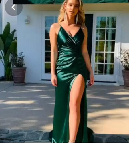 Spaghetti Straps Prom Dresses Slit for Women