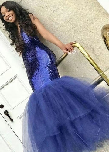 V Neck Prom Dresses Mermaid for Wedding