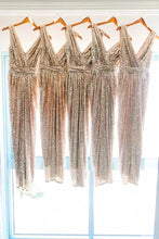 Charger l&#39;image dans la galerie, V Neck V Back Bridesmaid Dresses Sequins Floor Length