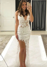 Load image into Gallery viewer, V Neck Lace Prom Dresses Evening Gown