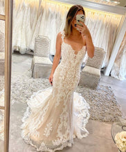 Load image into Gallery viewer, Mermaid Wedding Dresses Bridal Gown with Appliques
