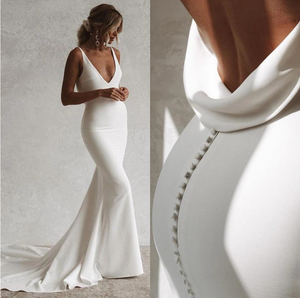 V Neck Wedding Dresses Bridal Gown