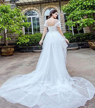 Load image into Gallery viewer, Hi Low Country Wedding Dresses Bridal Gowns with Appliques