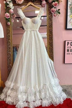 Carica l&#39;immagine nel visualizzatore di Gallery, Straps Wedding Dresses Bridal Gown with Sash